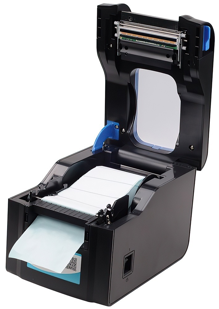 Комплект Xprinter XP-370B (USB) Черный + SUNTEK 2D Wired Barcode Scanner (ST1100D) Blue