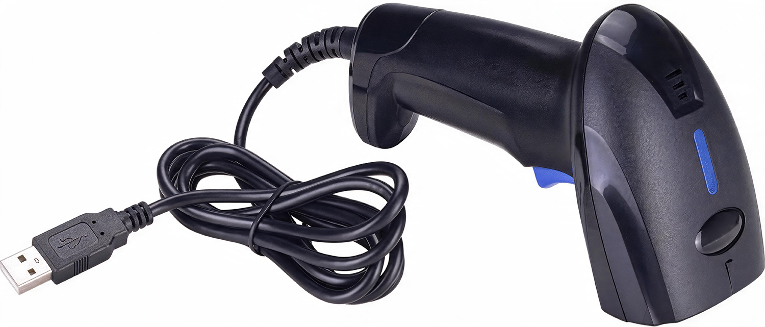 Комплект Xprinter XP-370B (USB) Черный + SUNTEK 2D Wired Barcode Scanner (ST1100D) Blue